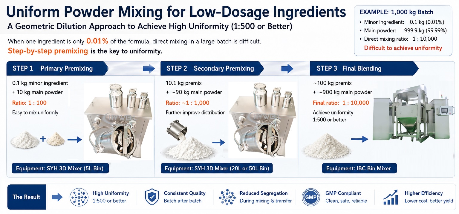 Uniform Powder Mixing for Low-Dosage Ingredients