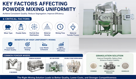 Powder Mixing Uniformity: Key Factors for Achieving Homogeneous Powder Blending