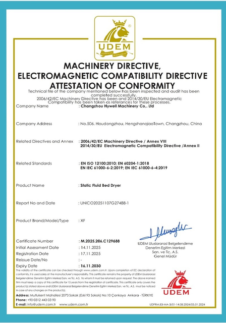 Static fluid bed dryer